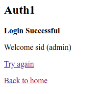 A successful login as an admin using the new signature
